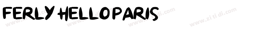 Ferly Hello paris字体转换